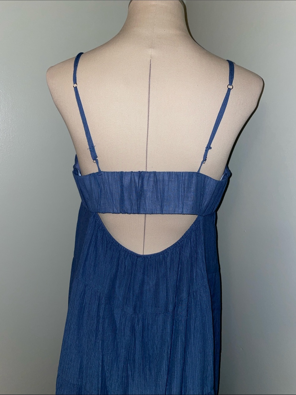Kirious Navy Blue Spaghetti-Strap Maxi Dress - Picture 4 of 14